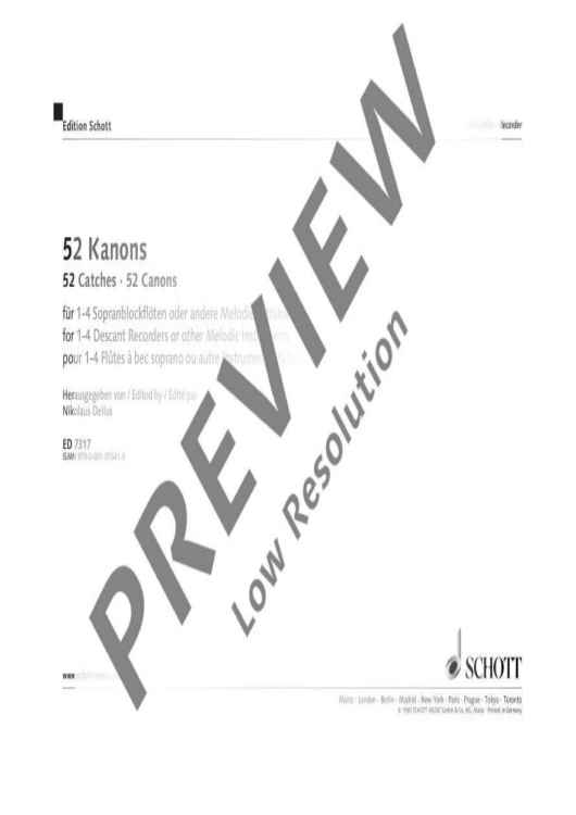 52 Catches - Performing Score