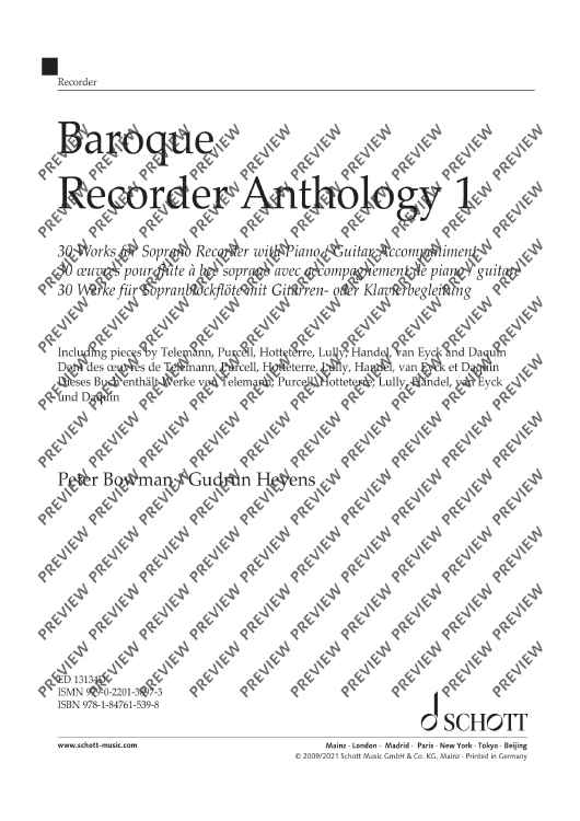 Baroque Recorder Anthology