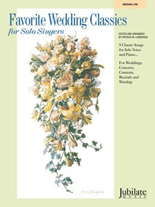 Favorite Wedding Classics for Solo Singers (Medium Low) Book with MP3