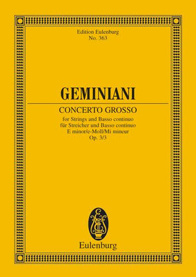 Concerto grosso E minor - Full Score