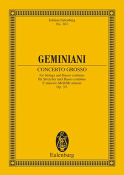 Concerto grosso E minor - Full Score