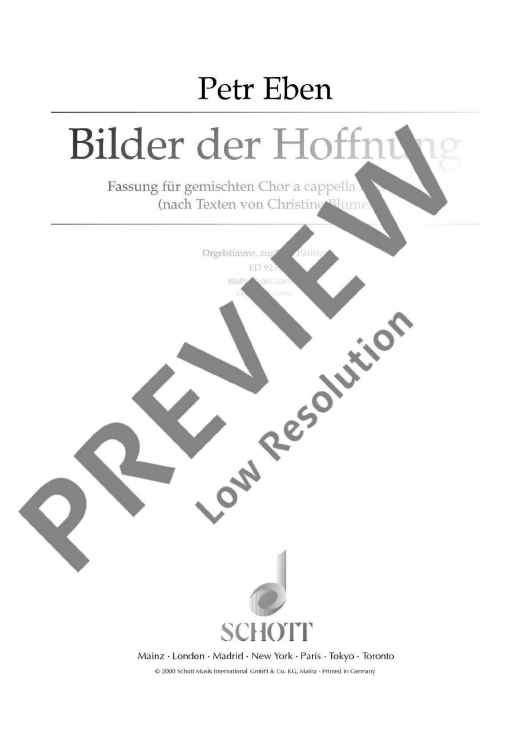 Image of Hope - Score