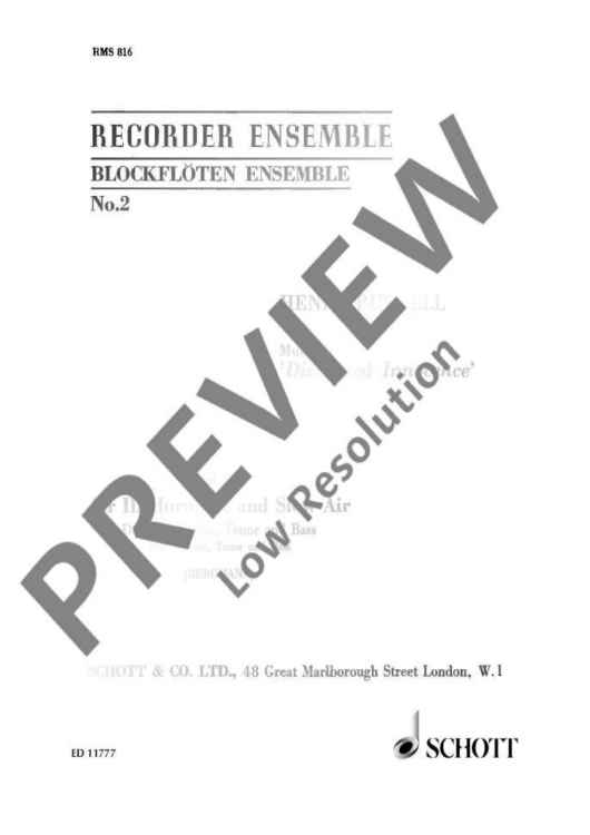 Music to "Distressed Innocence" - Performing Score