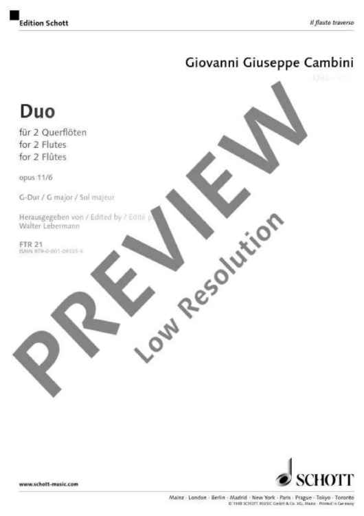 Duo G Major - Performing Score