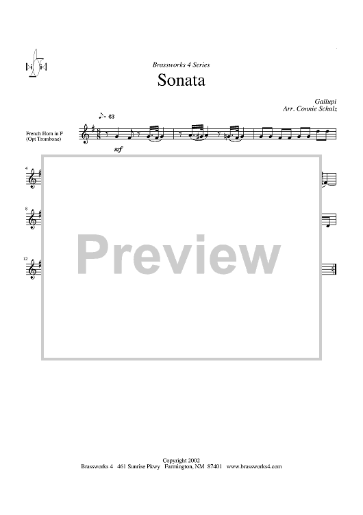 Sonata - Horn in F