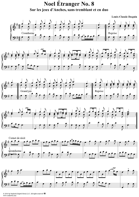 Noel Étranger No. 8 - Sur les jeux d'Anches, sans tremblant et en duo