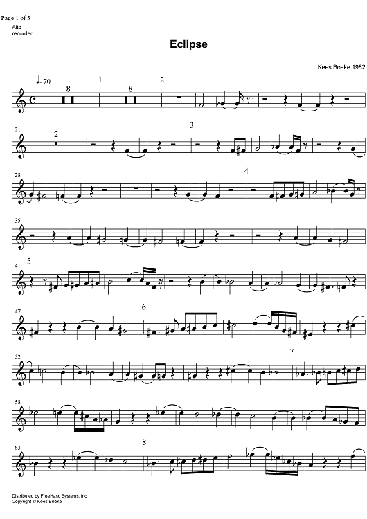 Eclipse - Alto Recorder