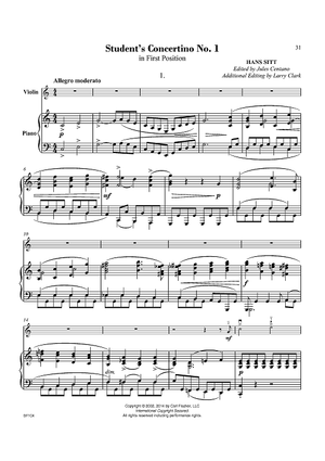 Student’s Concertino No. 1 - in First Position