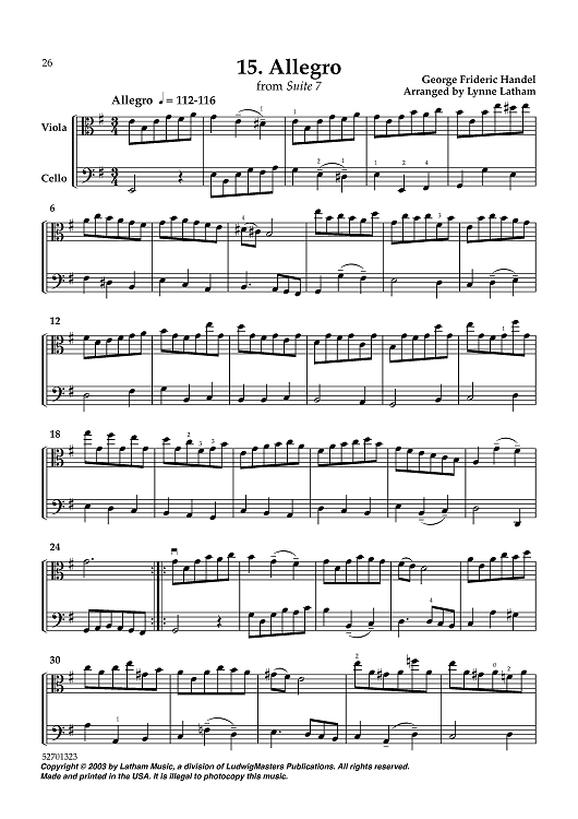 Allegro - from Suite 7
