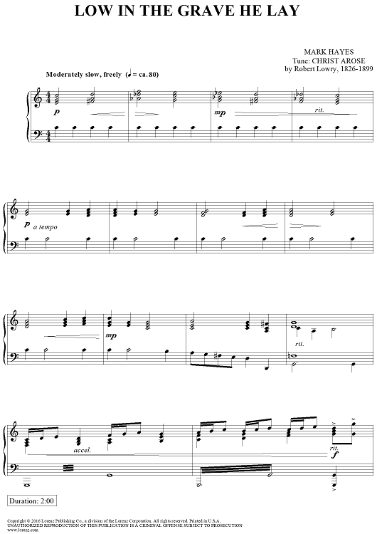 Low in the Grave He Lay