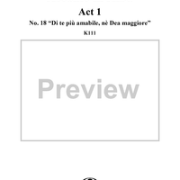 "Di te più amabile, nè Dea maggiore", No. 18 from "Ascanio in Alba", Act 1, K111 - Full Score