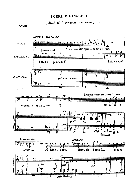 Rigoletto, Act 1, No. 10: Zitti, zitti moviamo a vendetta