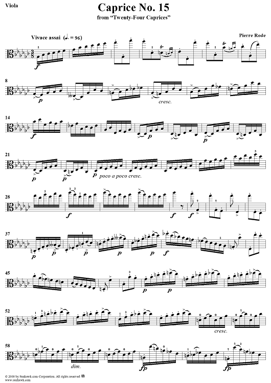 Caprice No. 15 from "Twenty-Four Caprices"