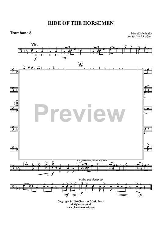 Ride of the Horsemen - Trombone 6