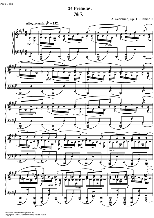 Prelude Op.11 No. 7