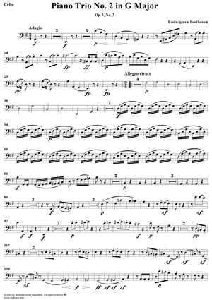 Piano Trio No. 2 in G Major, Op. 1, No. 2 - Cello