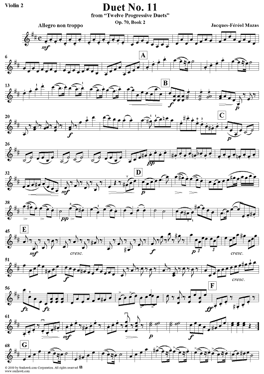 Duet No. 11 - Violin 2