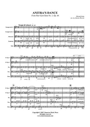 Anitra's Dance from "Peer Gynt Suite No. 1, Op. 46" - Score