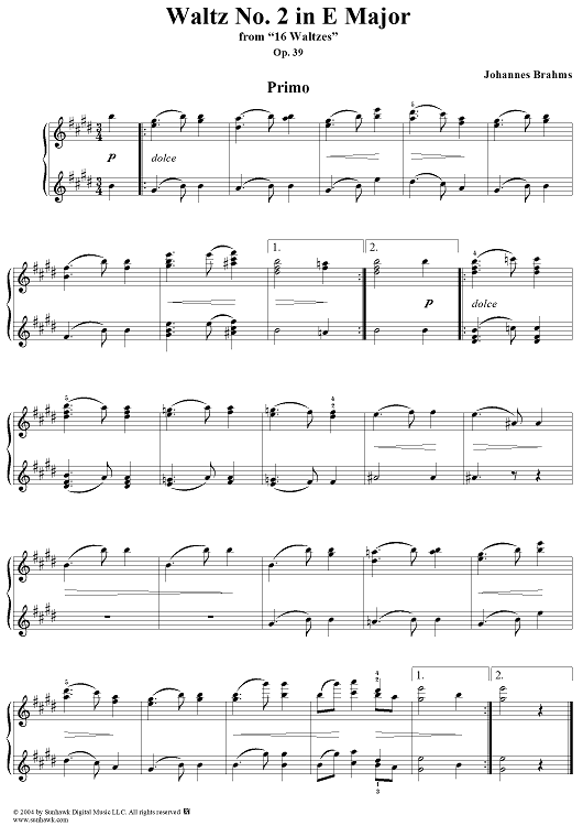 Waltz No. 2 in E Major
