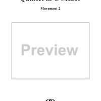 Quintet in C Minor, Movement 2 - Piano Score