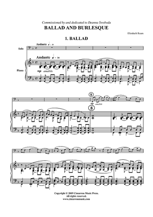 Ballad and Burlesque - Piano Score
