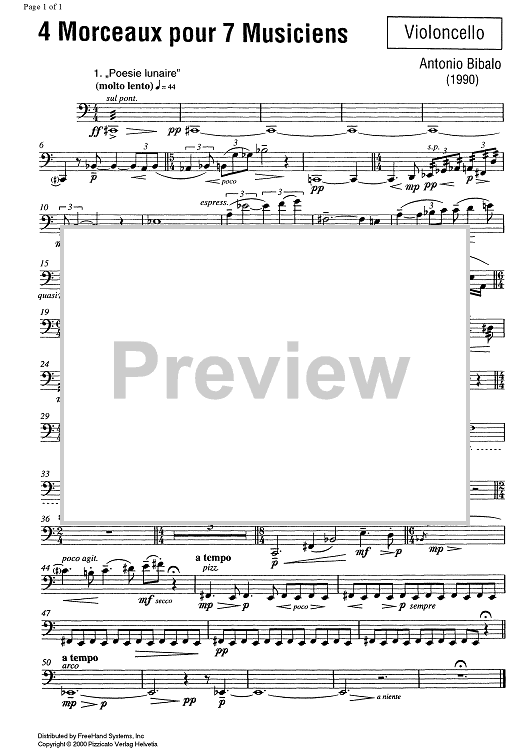 1 Poesie lunaire - Cello