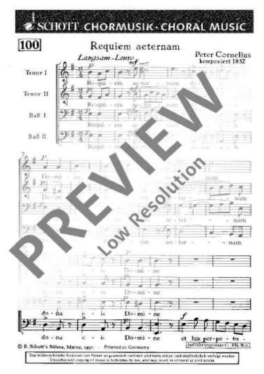 Requiem aeternam - Choral Score