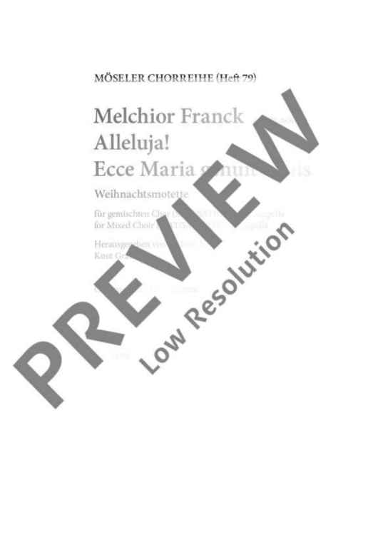 Hallelujah! Behold, Mary has borne us the Savior - Choral Score