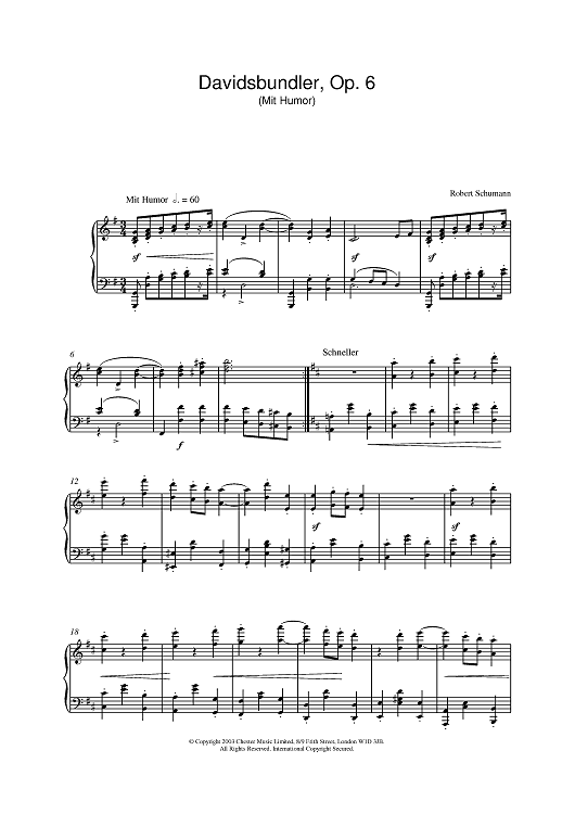 Davidsbundler, Op. 6 (Mit Humor)