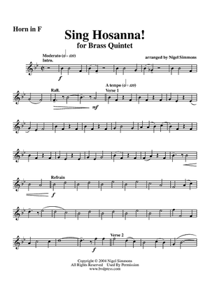 Sing Hosanna! - Horn