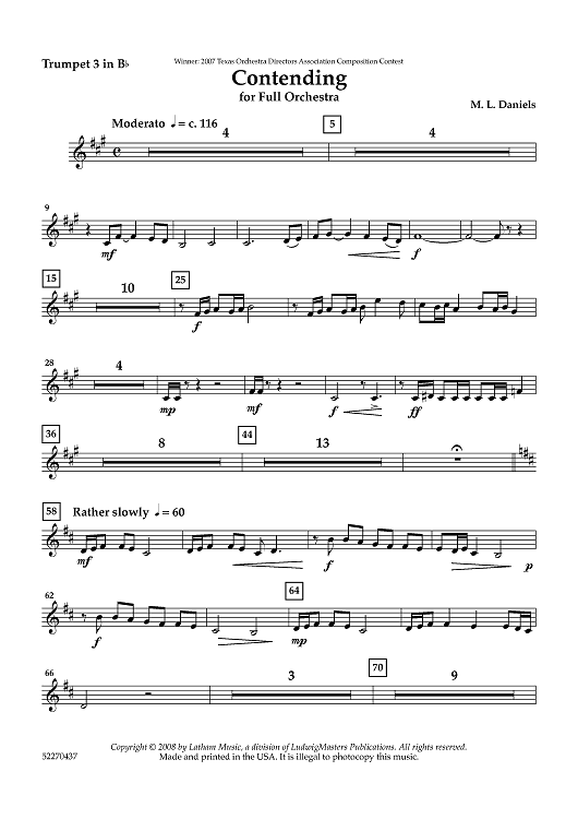 Contending - Trumpet 3 in Bb