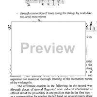 Cello - From the Harmonics to the Positions - Notes