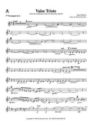 Valse Triste - Trumpet 1 in C