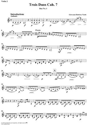 Trois Duos, Cah. 7 - Violin 2