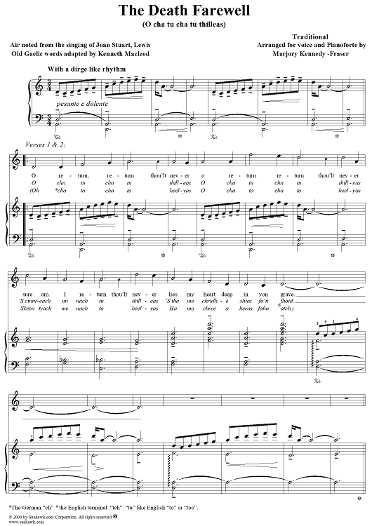 Death Farewell, An t-Soraidh-bhais