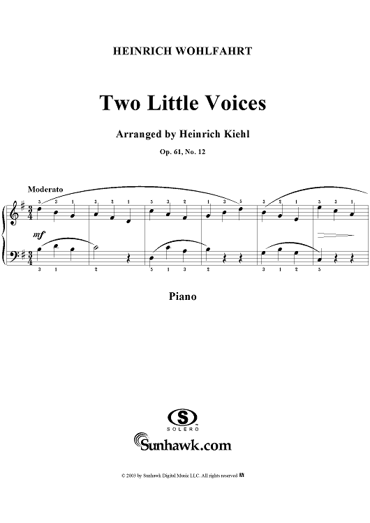 Two Little Voices, Op. 61, No. 12