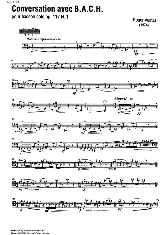 Conversation avec B.A.C.H. Op.117 No. 1