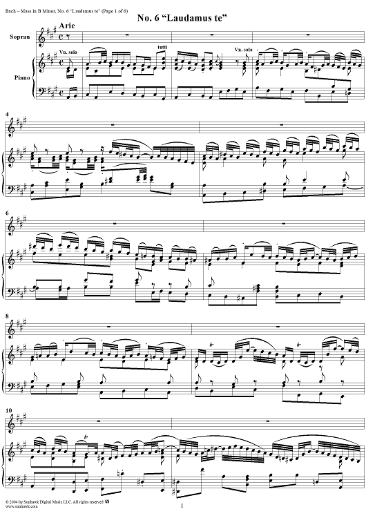 Mass in B Minor, BWV232, No. 6: "Laudamus te"