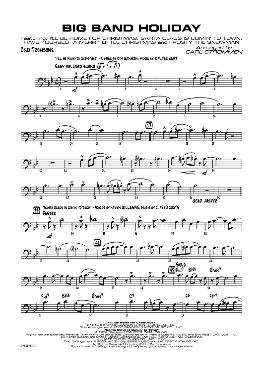 Big Band Holiday - Trombone 2