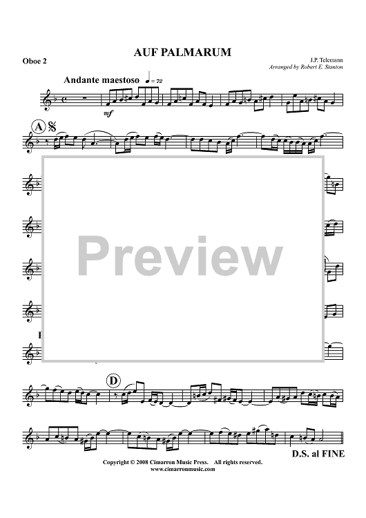 Auf Palmarum - Oboe 2