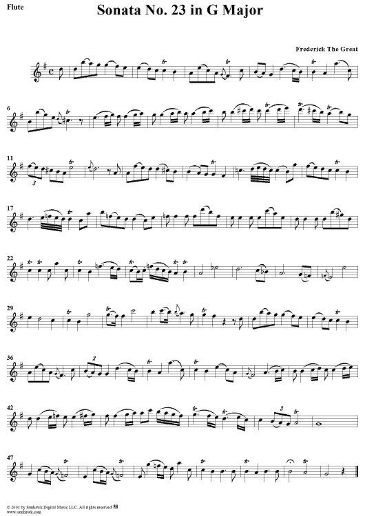Sonata No. 23 in G Major - Flute
