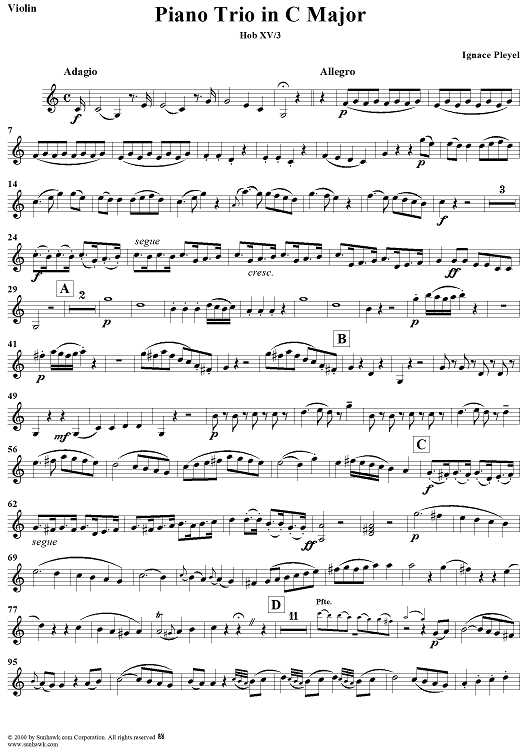 Piano Trio in C major - Violin