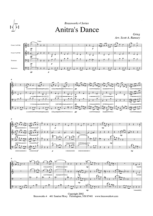 Anitra's Dance - Score