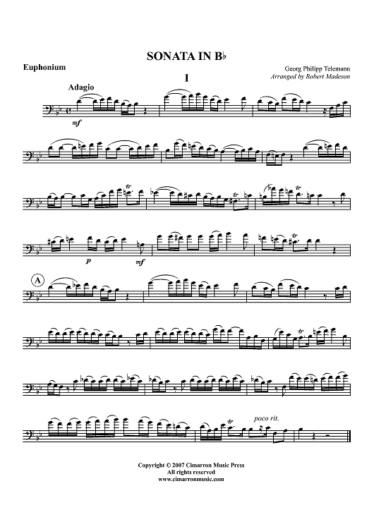 Sonata in Bb - Euphonium BC/TC