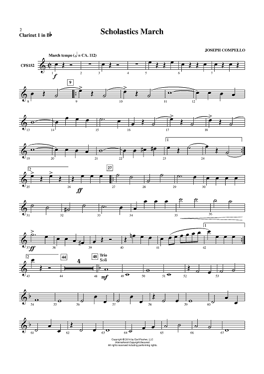 Scholastics March - Clarinet 1 in Bb