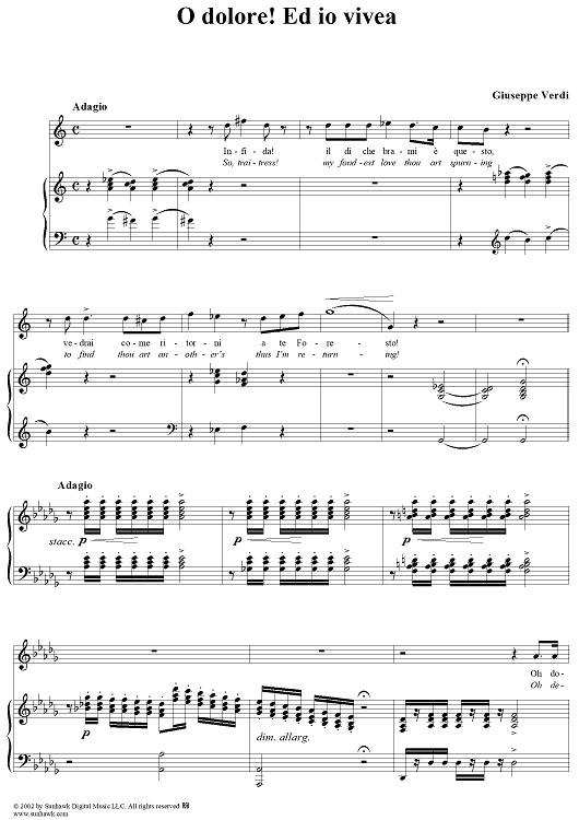 Attila, "O dolore! Ed io vivea" (Oh delusion!)