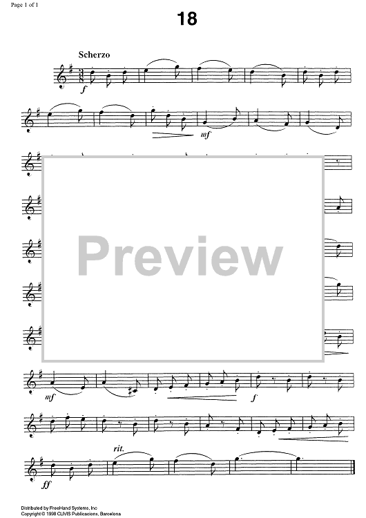 Studies for clarinet, Vol. 2 No.18 - Clarinet