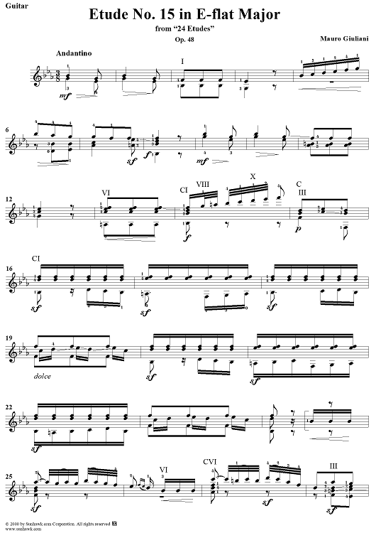 Twenty-Four Etudes, op. 48, no. 15 in E-flat major