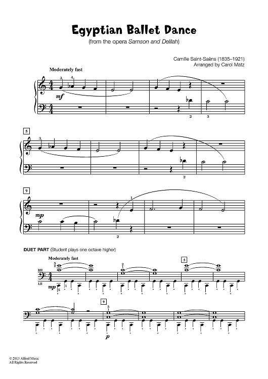 Egyptian Ballet Dance (from Samson and Delilah)