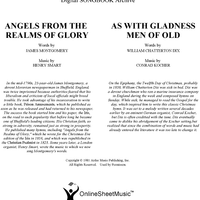 Angels from the Realms of Glory / As With Gladness Men of Old